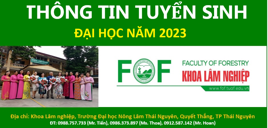 Thông tin tuyển sinh khoa Lâm nghiệp năm 2023